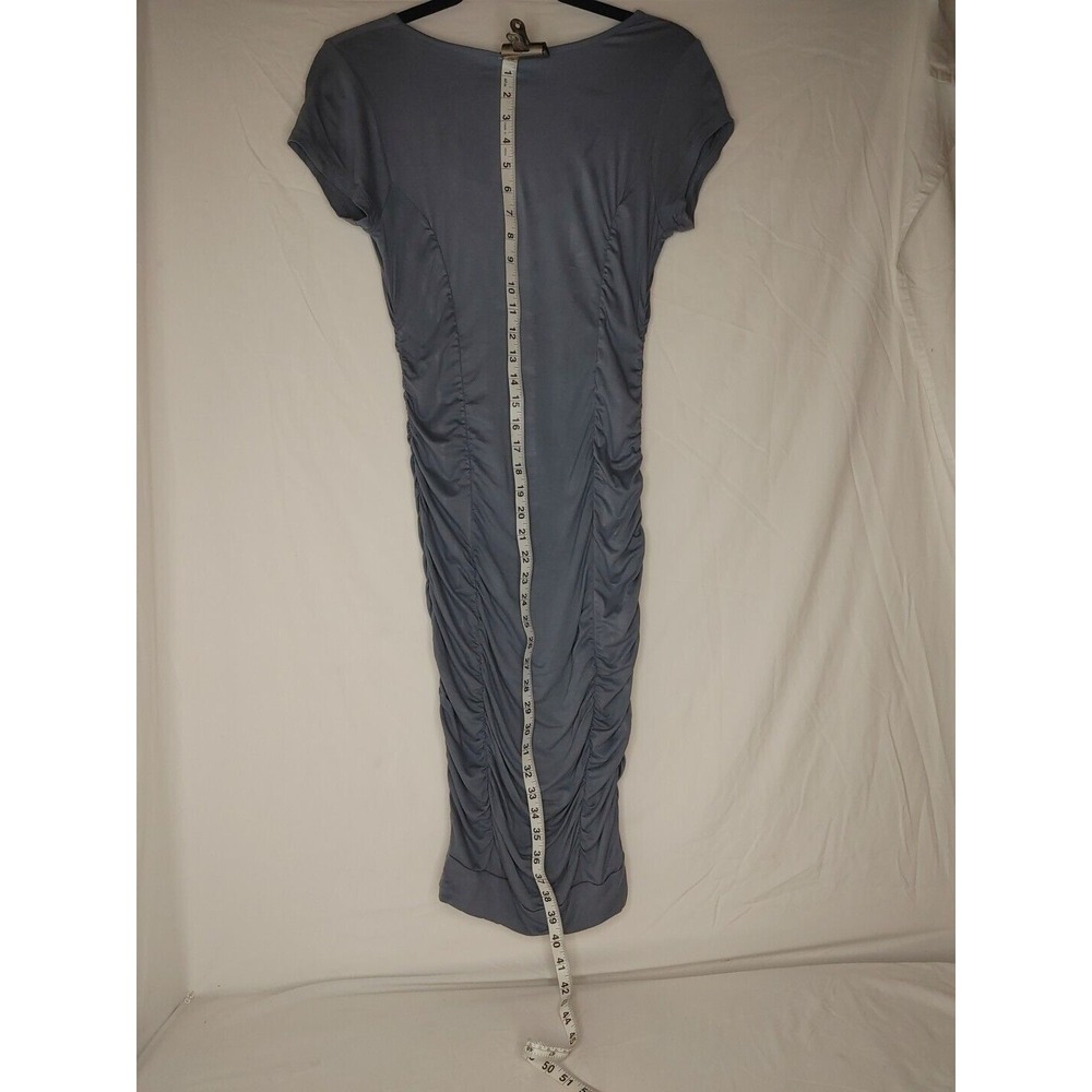 VENUE Grey Ruched Scoop Neck Dress, Sz XS Comfort Knee Length Dress - Picture 7 of 8